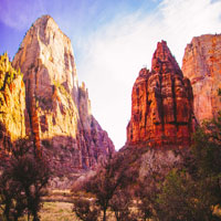 The red cliffs were beautiful. It was really hot in the desert but we did a lot of walking through the canyons.